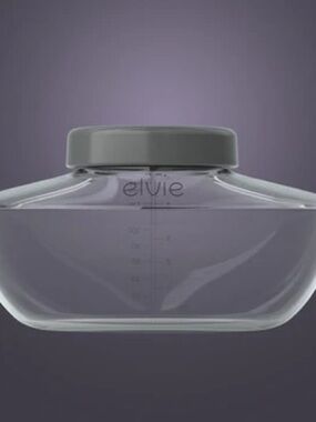 Elvie Breast Milk Collector - Clear with Gray Lid